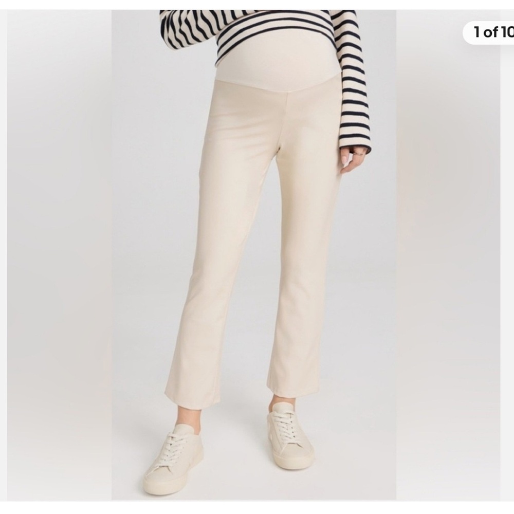 Hatch Cream Boot Cut Maternity Pants